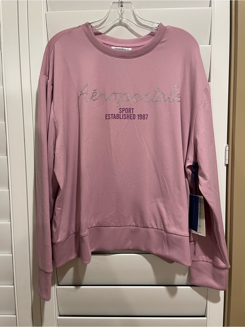 Aeropostale Dusty Pink Logo Crewneck Sweatshirt